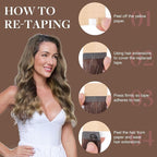 GOO GOO Tape in Hair Extensions Human Hair, 2/6/18 Balayage Brown to Dirty Blonde, 10inch 30g 20pcs, Skin Weft Seamless Invisible, Silky Straight with Thick Ends, Remy Human Hair