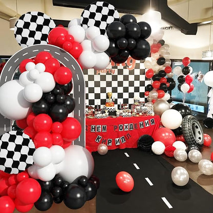 Racing Car Balloons Arch Garland Kit, Wheels Balloon - Image 7