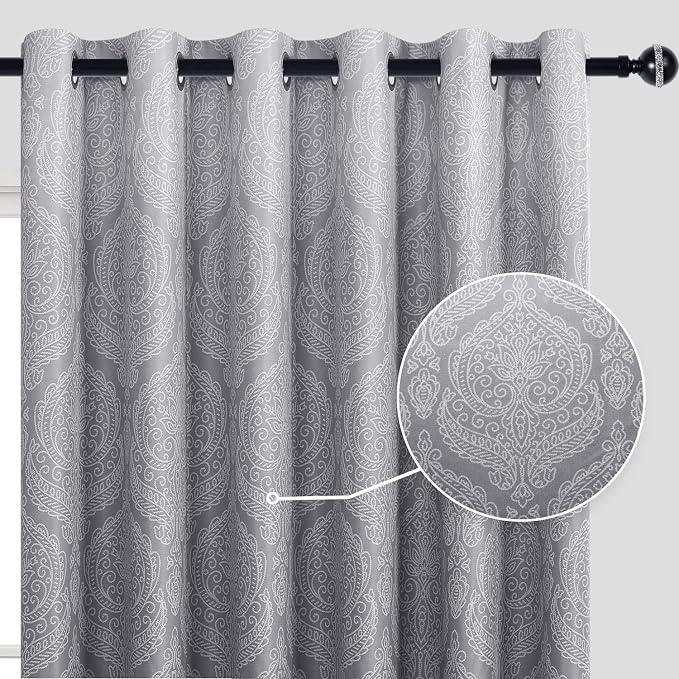 DWCN Grey Ombre Blackout Curtains - Image 2