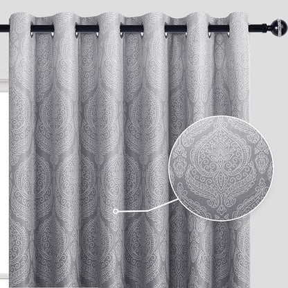 DWCN Grey Ombre Blackout Curtains - Image 2