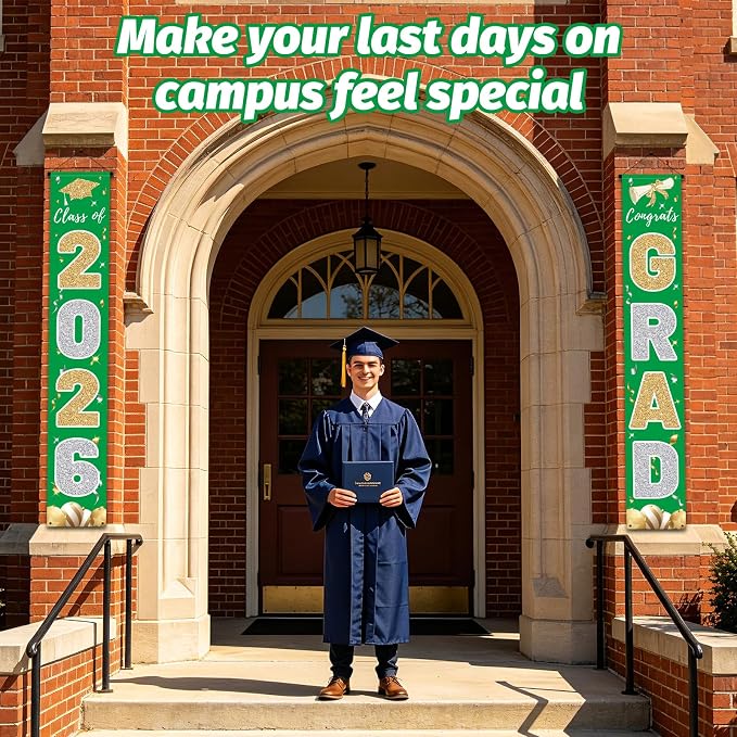 Graduation Decorations 2026, Class of 2026 Banner Congrats Grad | Porch Sign - Image 5