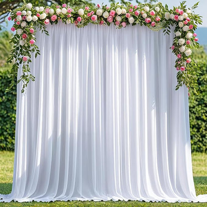 Asee'm White Backdrop Curtains Drapes by Aseem