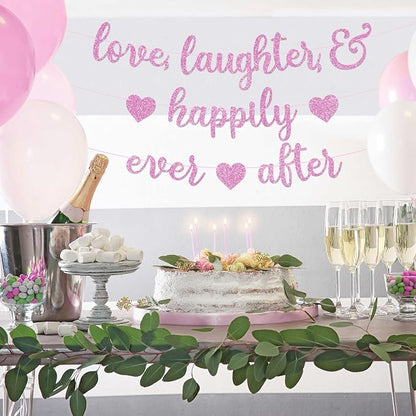 Pre-Strung Love Laughter & Happily Ever After Banner - Image 2