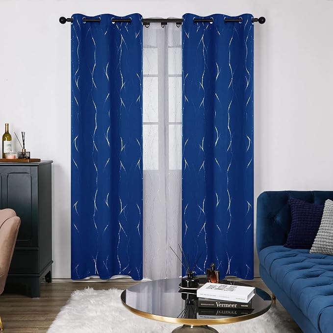 Deconovo Living Room Curtains 108 Inch Long, Thermal Insulated, Room Darkening - Image 2