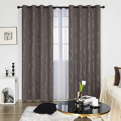 Deconovo Living Room Curtains 108 Inch Long, Thermal Insulated, Room Darkening - Image 2