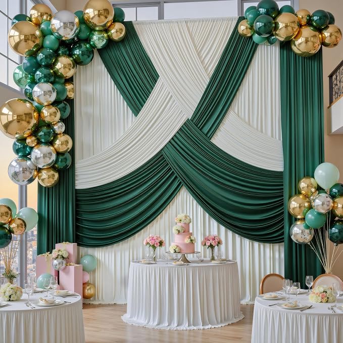 20ft x 15ft Ivory Backdrop Curtains - Image 5