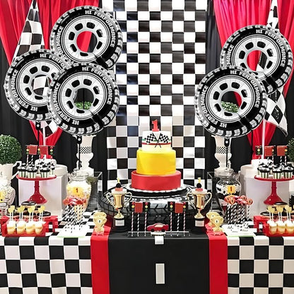 Race Car Balloons 5pcs 30inch Wheel Balloons Tire Balloon Tyre Racing Balloon - Image 5