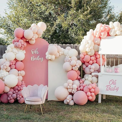 Dusty Pink Balloons 12 inch, Dusty Rose Latex 50pcs Party Balloons | Boho - Image 8