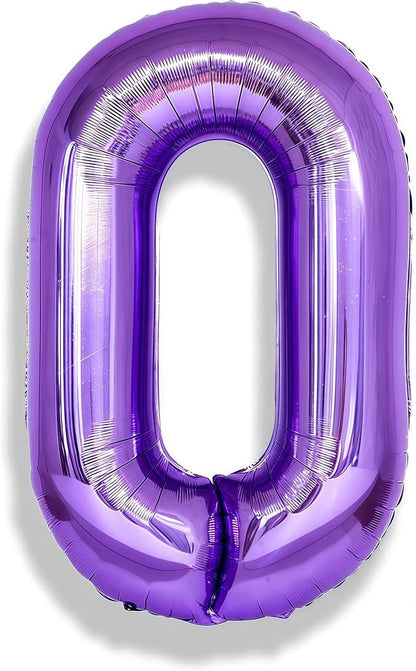 Purple Number Balloons, 40 Inch Foil Large Balloons, Helium Self Inflating by Isndare