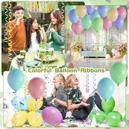 woric 6 Rolls Curling Ribbon 1800 Feet Colorful Balloon String Ribbons | Easy - Image 5