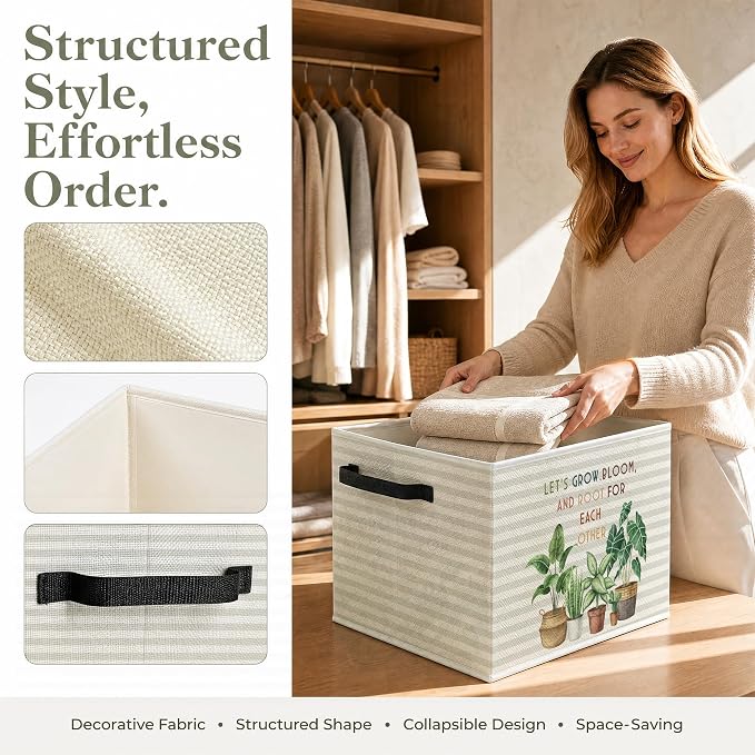 Inspirational Boho Classroom Foldable Storage Bins Box - Image 2