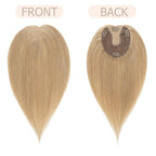 Hair Toppers for Women Real Human Hair No Bangs, 13 * 15 cm Larger Silk Base 150% Density Clip In Topper Hairpieces, Wiglet Top Pieces Add Volume -14 Inch 27 Dark Blonde