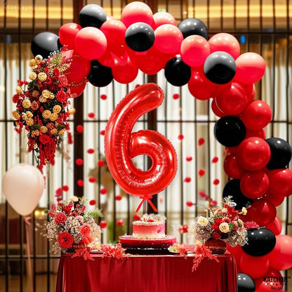 KatchOn Foil Red Number 6 Balloon - Image 4