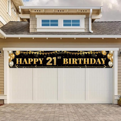 Large Happy 21st Birthday Decoration Banner, 21st Party Decorations Supplies - Image 6