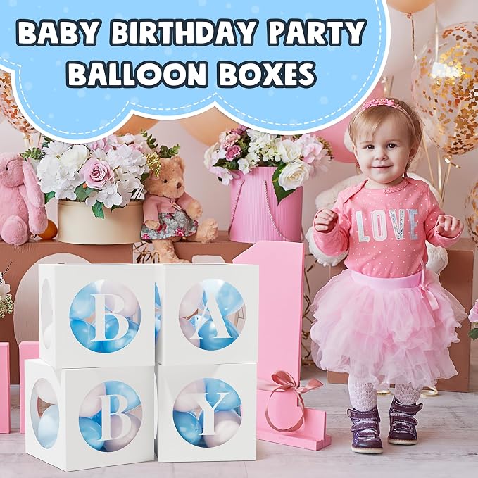 Baby Boxes with Letters for Baby Shower, Baby Shower Decorations Blocks and - Image 3
