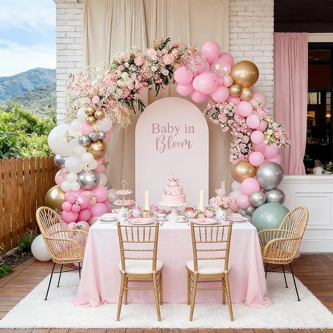 50pcs 12 Inch Pastel Pink Latex Balloons | Light Pink Balloons - Image 5