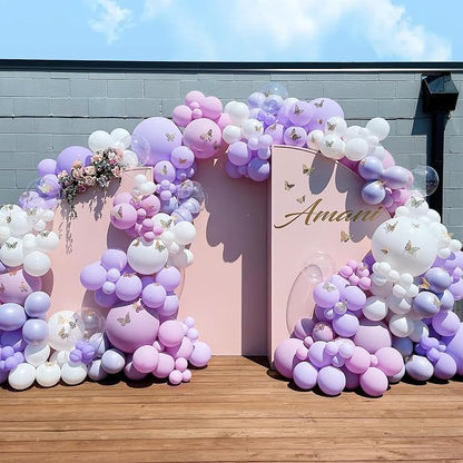 Awenztech 122pcs Pastel Purple Balloons, 18 12 10 5 inch Light Purple Balloons - Image 5