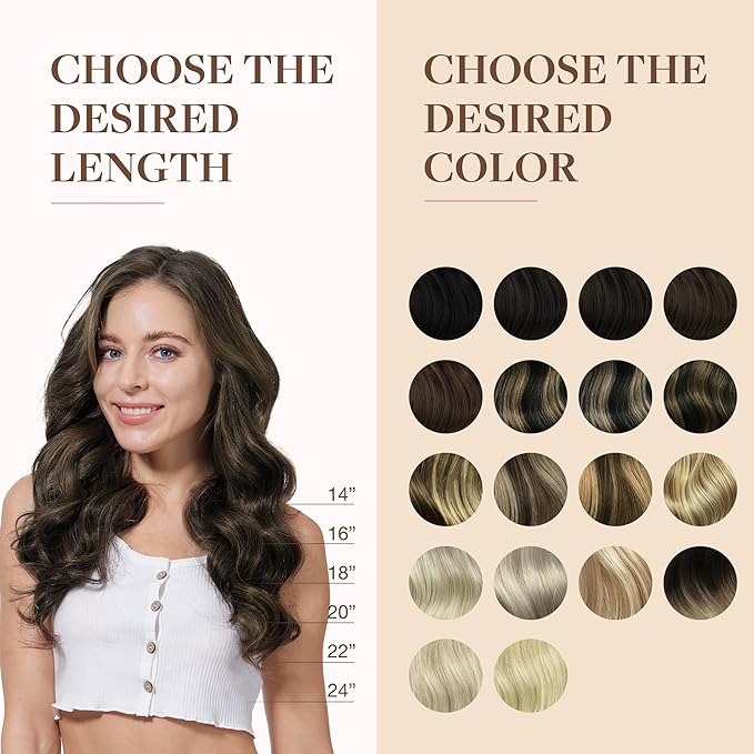 GOO GOO Clip in Hair Extensions Real Human Hair, Remy Human Hair Extensions Clip ins for Women, Natural Human Hair, 20inch 130g 7Pcs, #1B/6/1B Balayage Natural Black to Chestnut Brown
