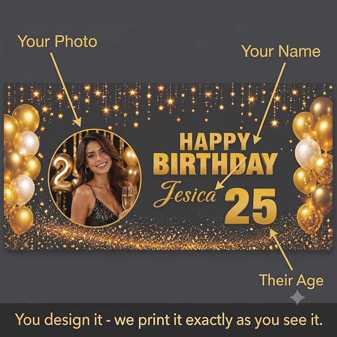 Personalized Happy Birthday Banner - Image 7
