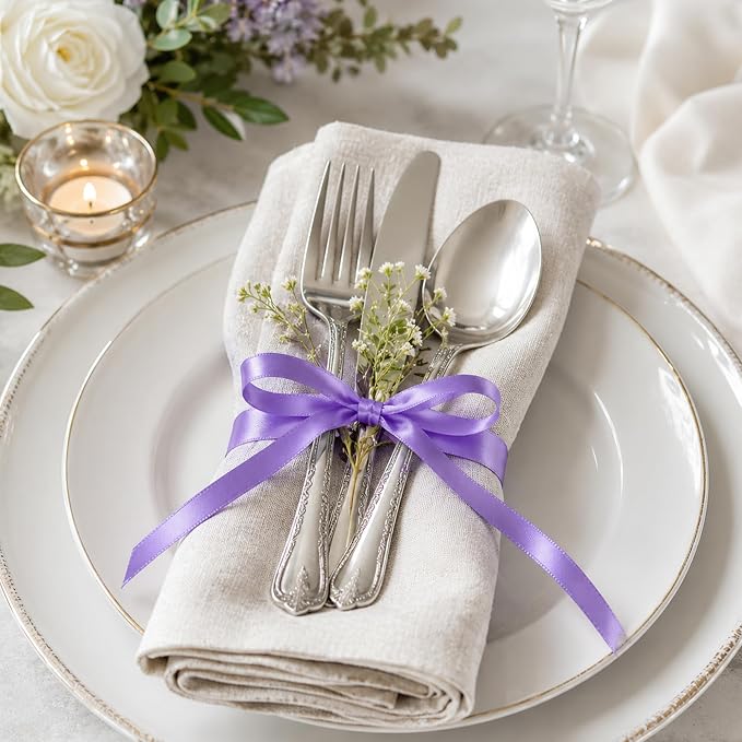 3/8In 30Yards Thin Violet Ribbon - Image 7