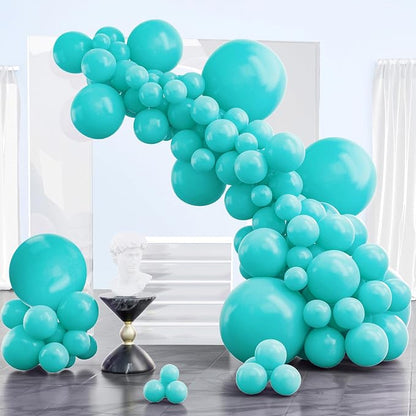 PartyWoo Teal Balloons 130pcs Turquoise Dark Teal Color Different Sizes | 18 12 by PartyWoo