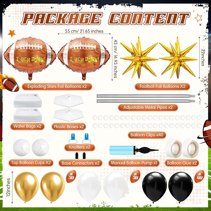 Kasyat 2 Sets Football Balloon Column Stand Kit - Image 2