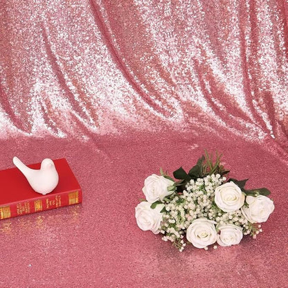 Eternal Beauty Fuchsia Pink 3mm Sequin Backdrop 2x8 Ft 2 Pack Wedding | Dense - Image 5