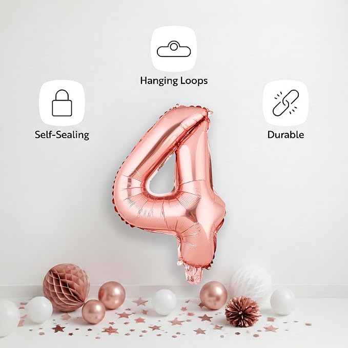 Restaurantware-Balloonify 16 Inch Number Balloon, 1 Digital Party Balloon - Image 4