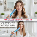 NITION Nano Titanium Hair Straightener 1 inch 3D Floating Heating Plate Smooth Straightening Flat Iron for All Hair Type. MCH 10s Fast Hating Up. Travel Pouch Bag. Dual Voltage. Luxury Gift Box