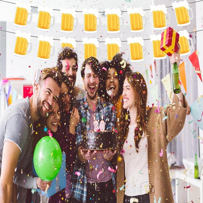 Beer Birthday Banner for Beer Party and Birthday Wedding Party Supplies - Image 4