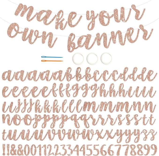BEISHIDA 116 PCS A-Z DIY Letter Banner Kit Make Your Own Banner，Including 111 by Beishida