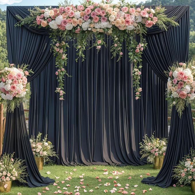 4 Panels Black Backdrop Curtains - Image 5