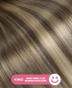 Youngsmile Injection Tape in Hair Extensions Human Hair 20pcs 50g Balayage #3/8/22 Walnut Brown to Ash Brown and Golden Blonde 22 Inch Injected Hair Extensions Straight Remy Human Hair (#3/8/22,22'')