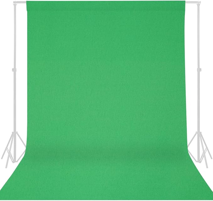 GFCC Greenscreen Backdrop Chromakey Streaming Photography, 10x12FT | by GFCC