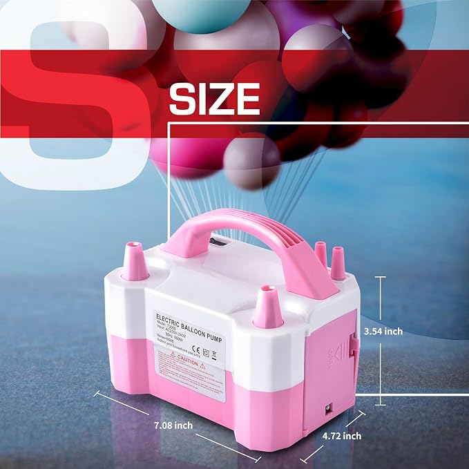Electric Air Balloon Pump, Portable Dual Nozzle Electric Balloon Inflator/Blower - Image 2