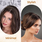 3pcs Multi Layers Metal Headbands, Gold Sparkly Thin Layer HeadBands for Women, Elegant Layered Hair Bands Accessories for Party Wedding Home Outside
