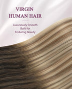 Pinkpearl Invisible Tape in Hair Extensions Human Hair, 20pcs 14inch 40g #2/6/18 Balayage Dark Brown to Chestnut Brown and Ash Blonde Injection Tape in Extensions Real Remy Human Hair Injected