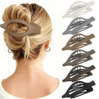 Flat Hair Clips for Women - 6 PCS French Flat Claw Clips Medium Hair Clips for Girls Large Hair Claw Clips for Thick or Thin Hair Strong Hold No Slip Hair Accessories for women (Regular)