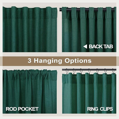 Dark Green Curtains 96 Inches Long - Image 4