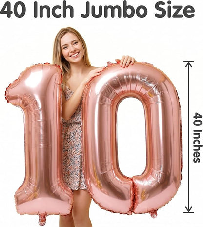 Number 10 Balloon Foil Mylar Balloons - Image 4