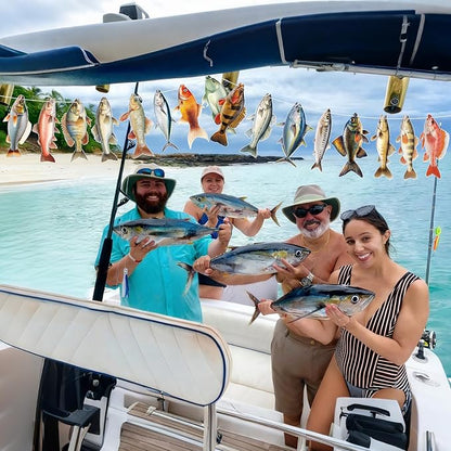 Hooqict Fishing Hanging Banner Garland Fish Birthday Party Banner - Image 5