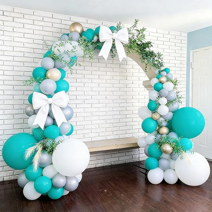 50pcs Matte Teal Blue Balloons, 12 inch Turquoise Balloons | Helium Quality - Image 6