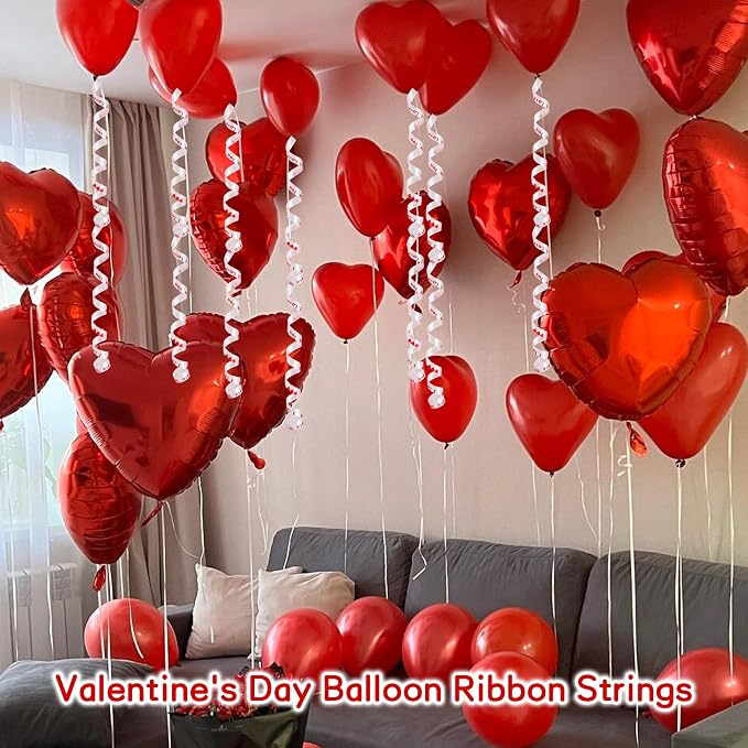 BEISHIDA Valentine Ribbon, Balloon String Printed I Love You 500 Yards - Image 5