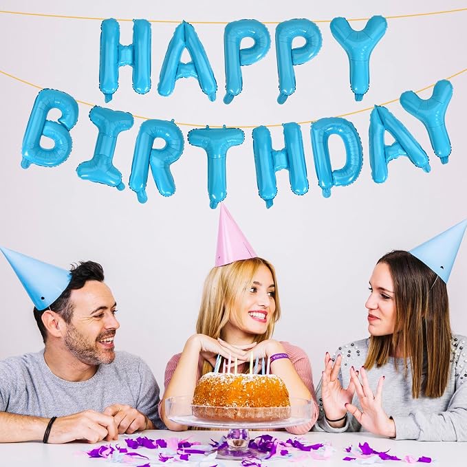 LIOZEOKUN Happy Birthday Balloon Letters 16 inch Mylar Foil Birthday Balloons - Image 4