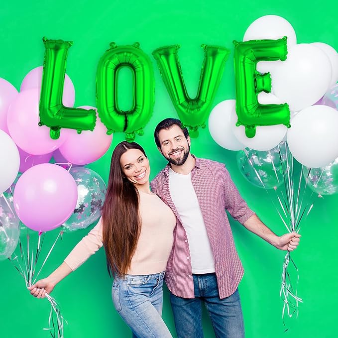 52 Pcs Green Letter Balloons, 16 Inch Foil Alphabet Letter Balloons, Letter A-Z - Image 4