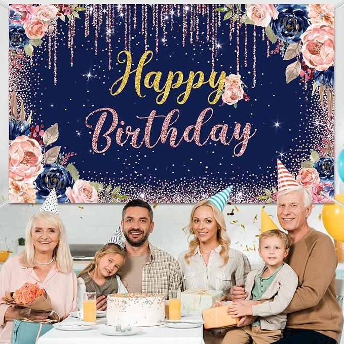 Happy Birthday Backdrop Decorations - Image 4