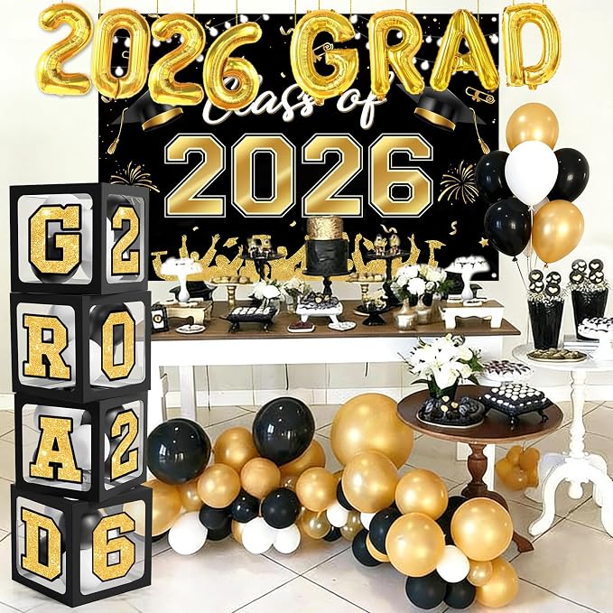 Graduation Decorations 2026, Balloon Arch Kit and Backdrop - Image 6