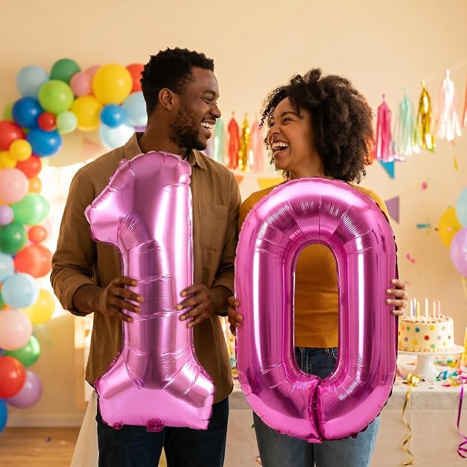 YPSelected 32 Inch Large Foil Helium Number Balloon Birthday Wedding Party 0-9 - Image 2