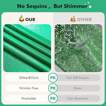 20ftx10ft Green Sequin Backdrop Curtain - Image 2