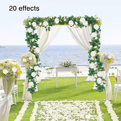 TELDRASSIL 4Pcs Artificial Rose Vine Fake Flower Garland Fake Silk Rose Hanging - Image 7